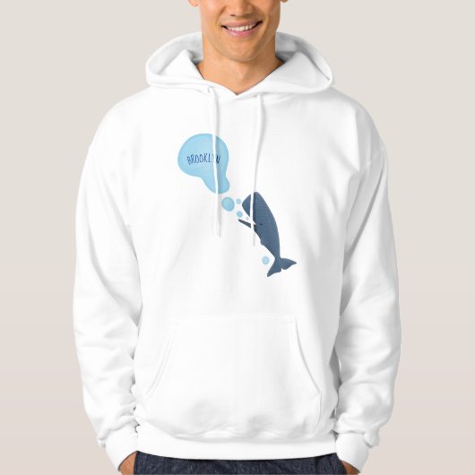 Cartoon van zeepbellenbels voor de walvisvangst hoodie (Voorkant)