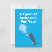 Cartoon van zeepbellenbels voor de walvisvangst kaart (Achterkant)