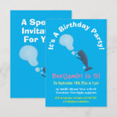 Cartoon van zeepbellenbels voor de walvisvangst kaart (Voorkant / Achterkant)