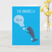 Cartoon van zeepbellenbels voor de walvisvangst kaart (Gele Bloem)