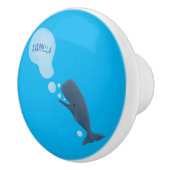 Cartoon van zeepbellenbels voor de walvisvangst keramische knop (Rechts)