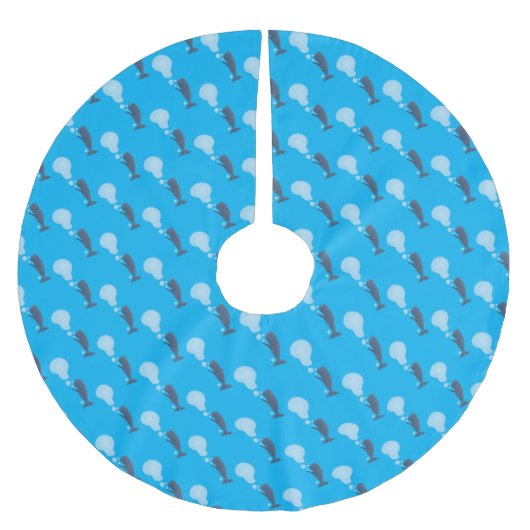 Cartoon van zeepbellenbels voor de walvisvangst kerstboom rok (Voorkant)