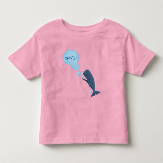 Cartoon van zeepbellenbels voor de walvisvangst kinder shirts (Voorkant)