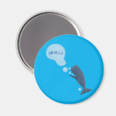 Cartoon van zeepbellenbels voor de walvisvangst magneet (Voorkant / Achterkant)