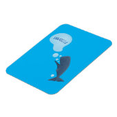 Cartoon van zeepbellenbels voor de walvisvangst magneet (Linkerzijde)