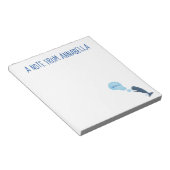 Cartoon van zeepbellenbels voor de walvisvangst notitieblok (Schuin)