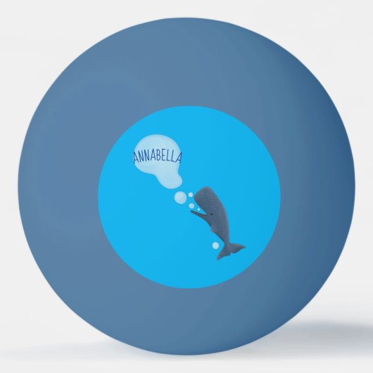 Cartoon van zeepbellenbels voor de walvisvangst pingpongbal (Voorkant)