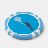 Cartoon van zeepbellenbels voor de walvisvangst poker chips (Enkel)