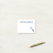 Cartoon van zeepbellenbels voor de walvisvangst post-it® notes (Op bureau)