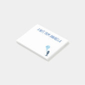 Cartoon van zeepbellenbels voor de walvisvangst post-it® notes (Schuin)