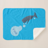 Cartoon van zeepbellenbels voor de walvisvangst sherpa deken (Voorkant (horizontaal))