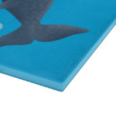 Cartoon van zeepbellenbels voor de walvisvangst snijplank (Hoek)