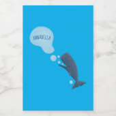 Cartoon van zeepbellenbels voor de walvisvangst voedselcontainer etiket (Enkel label)