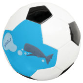 Cartoon van zeepbellenbels voor de walvisvangst voetbal (Drie kwart)