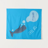 Cartoon van zeepbellenbels voor de walvisvangst wandkleed (Voorkant (horizontaal))