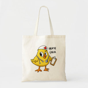 Cartoon van zure kuiken   achtergrondkleur kiezen tote bag