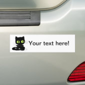 Cartoon van zwarte katten bumpersticker (Op auto)