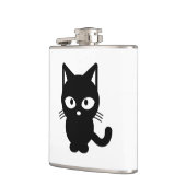 Cartoon van zwarte katten heupfles (Links)