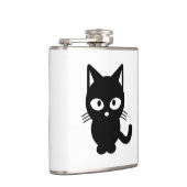 Cartoon van zwarte katten heupfles (Rechts)