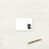Cartoon van zwarte katten post-it® notes (Op bureau)