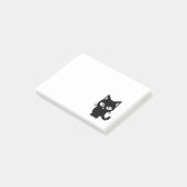 Cartoon van zwarte katten post-it® notes (Schuin)
