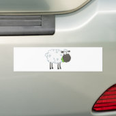 Cartoon van zwarte schapen bumpersticker (Op auto)