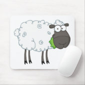 Cartoon van zwarte schapen muismat (Met muis)