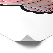 Cartoon varken illustratie poster (Hoek)