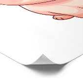 Cartoon varken illustratie poster (Hoek)