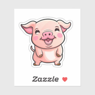 Cartoon varken illustratie sticker