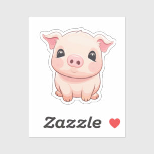 Cartoon varken illustratie sticker
