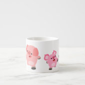 Cartoon varkens die lopen espresso kop (Voorkant)