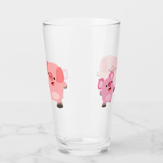 Cartoon varkens die lopen glas (Links)