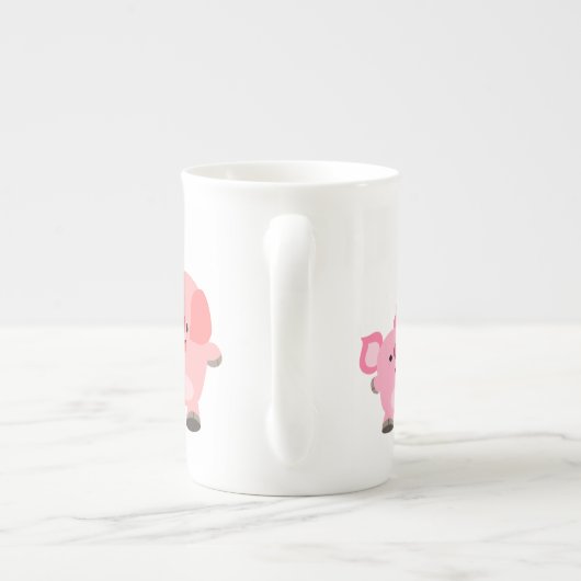 Cartoon varkens die lopen porselein kop (Achterkant)