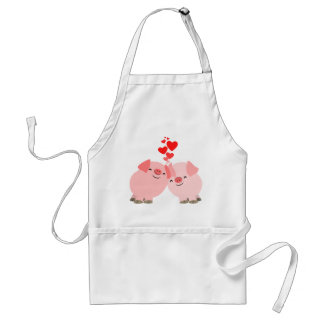 Cartoon Varkens in Love Schort