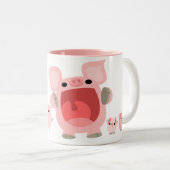 Cartoon varkens Mok schouderafel:) (Voorkant rechts)