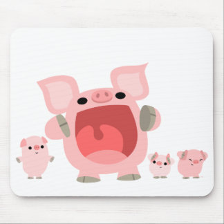 Cartoon Varkens Mousepad:) Muismat