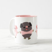 Cartoon varkens op een loopse Mok (Voorkant links)