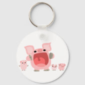 Cartoon Varkens Sleutelhanger (Voorkant)
