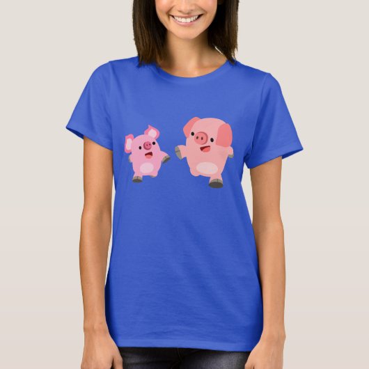 Cartoon Varkens T-Shirt (Voorkant)