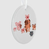 Cartoon Varkenspijn AcrylOrnament Ornament (voorkant)