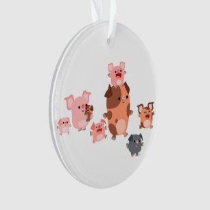 Cartoon Varkenspijn AcrylOrnament Ornament