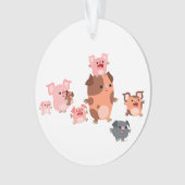 Cartoon Varkenspijn AcrylOrnament Ornament (voorkant)