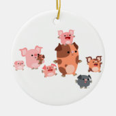 Cartoon Varkenspijn Ornament (Voorkant)