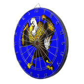 Cartoon vechtarend dartbord (Voorkant Rechts)