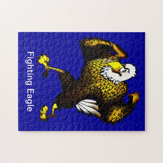 Cartoon vechtarend legpuzzel (Horizontaal)