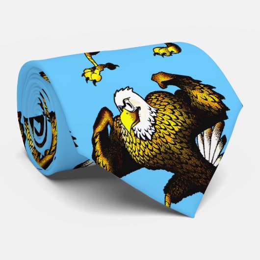 Cartoon vechtarend stropdas (Opgerold)