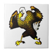 Cartoon vechtarend tegeltje (Voorkant)
