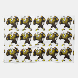 Cartoon vechtarend theedoek