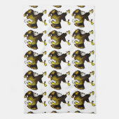 Cartoon vechtarend theedoek (Verticaal)